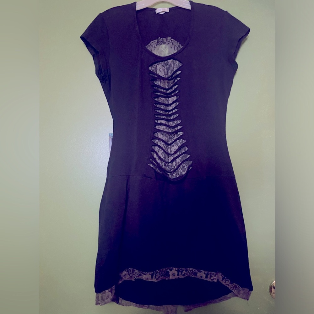 Za zen goth schoolgirl rock dress size large teen